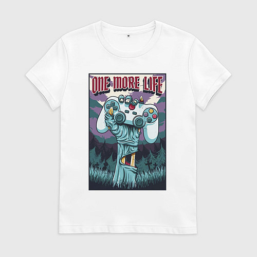 Женская футболка One more life / Белый – фото 1