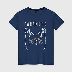 Женская футболка Paramore rock cat