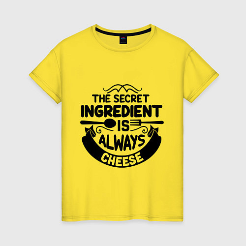 Женская футболка Secret ingredient / Желтый – фото 1