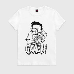 Женская футболка Gamer man