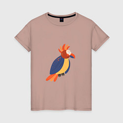 Женская футболка Веселый попугай