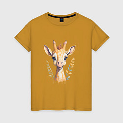 Женская футболка Милый жираф