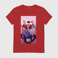 Женская футболка BTS art anime style