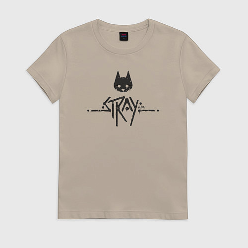 Женская футболка Stray street cat / Миндальный – фото 1