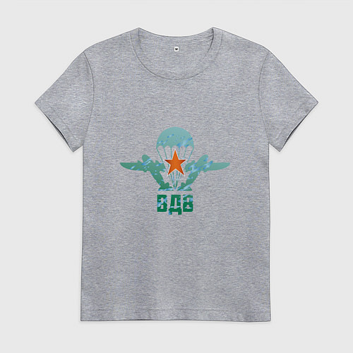 Женская футболка ВДВ десантура / Меланж – фото 1