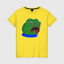 Женская футболка Лягушонок Пепе рептилоид