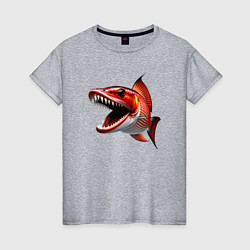 Женская футболка Хищная рыбина
