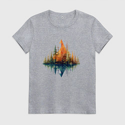 Женская футболка Геометрический лес