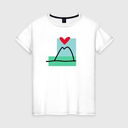 Женская футболка Люблю горы и море