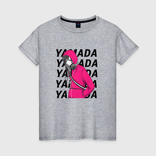Женская футболка Ямада - Моя любовь 999 уровня к Ямаде / Меланж – фото 1