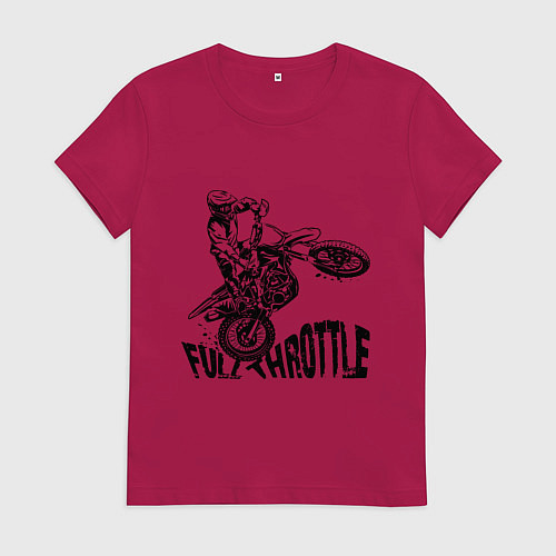 Женская футболка Полный газ / Маджента – фото 1