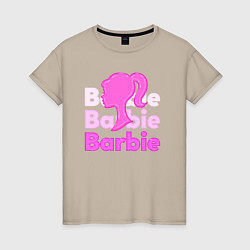 Женская футболка Логотип Барби объемный