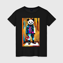 Женская футболка Funny panda - pop art