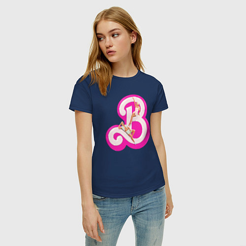 Женская футболка Барби и Кен / Тёмно-синий – фото 3