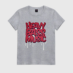 Женская футболка Heavy bass music