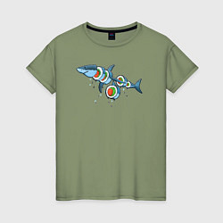 Женская футболка Суши акула
