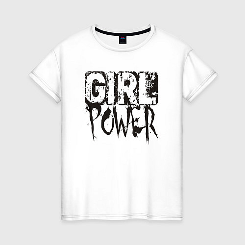 Женская футболка Girl power mood / Белый – фото 1