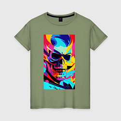 Женская футболка Cool skull - pop art