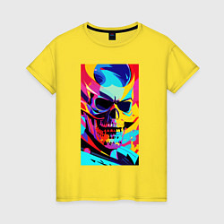 Женская футболка Cool skull - pop art