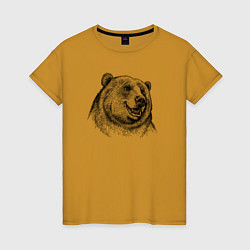 Женская футболка Медведь улыбается