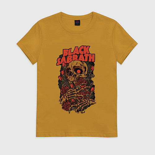 Женская футболка Черный саббат / Горчичный – фото 1