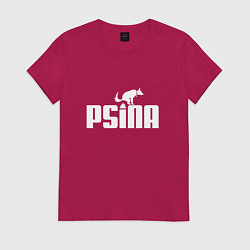 Женская футболка Псина белая