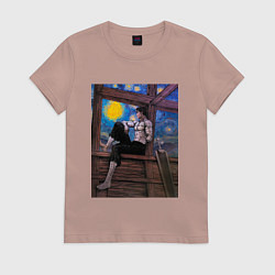 Женская футболка Берсерк под небом Ван Гога