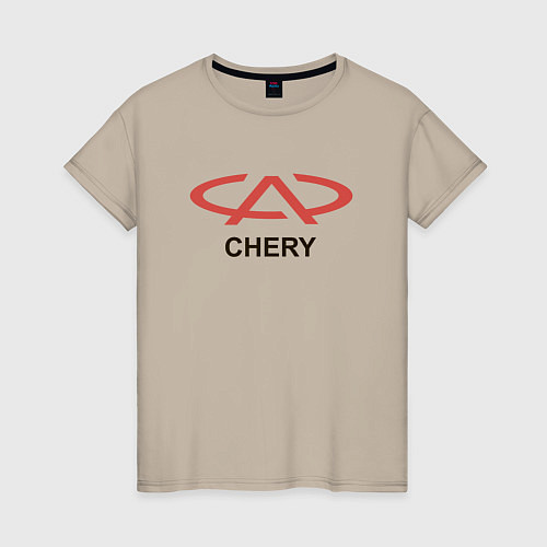 Женская футболка Chery Logo / Миндальный – фото 1