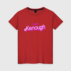 Футболка хлопковая женская I am kenough barbie, цвет: красный