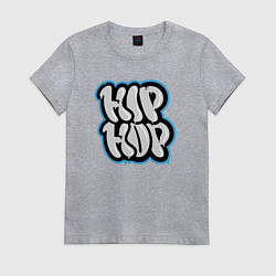 Футболка хлопковая женская Хип хоп, цвет: меланж