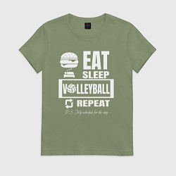 Женская футболка Волейбол на повторе