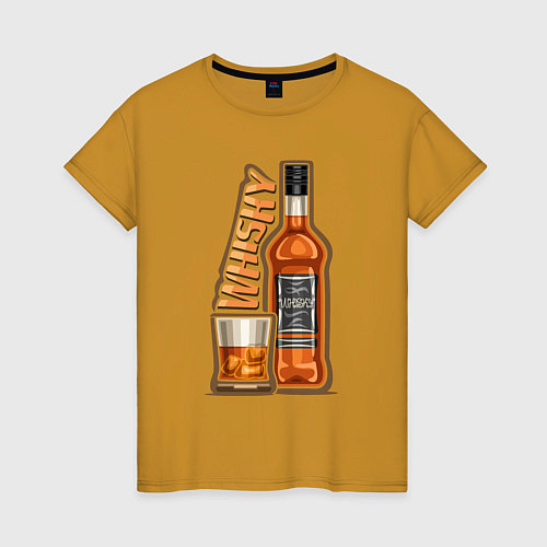 Женская футболка Виски / Горчичный – фото 1