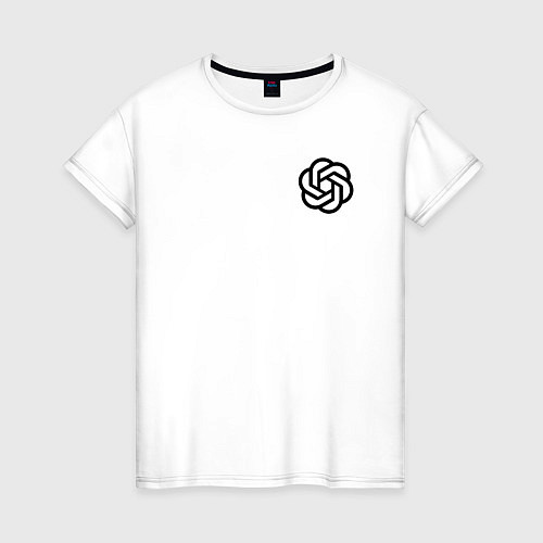 Женская футболка Лого Chat GPT / Белый – фото 1
