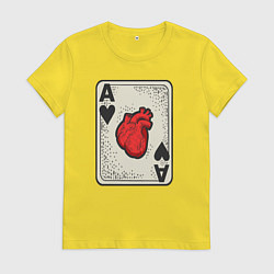 Женская футболка Туз сердца