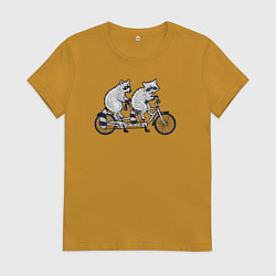 Женская футболка Енотики на велике