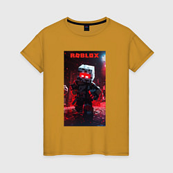 Женская футболка Roblox red style