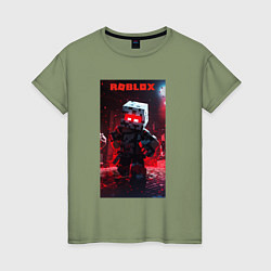 Женская футболка Roblox red style