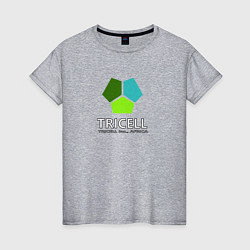 Футболка хлопковая женская Tricell Inc, цвет: меланж