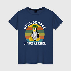Женская футболка Пингвин ядро линукс
