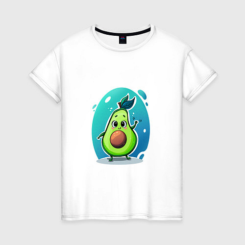 Женская футболка Cute avocado / Белый – фото 1