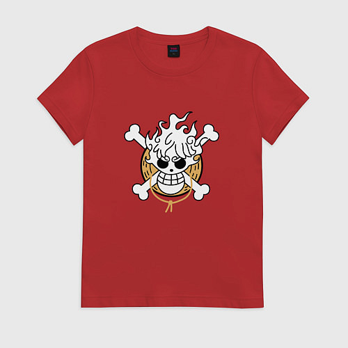 Женская футболка Знак Луффи - One piece / Красный – фото 1