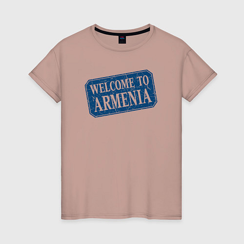 Женская футболка Welcome to Armenia / Пыльно-розовый – фото 1