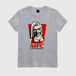 Футболка хлопковая женская MFC Milf, цвет: меланж