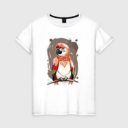 Женская футболка Попугай какаду