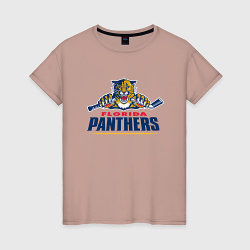 Женская футболка Florida panthers - hockey team / Пыльно-розовый – фото 1