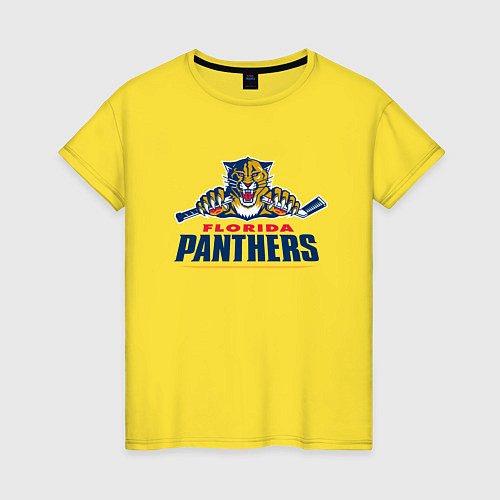 Женская футболка Florida panthers - hockey team / Желтый – фото 1