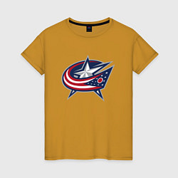 Женская футболка Columbus blue jackets - hockey team - emblem