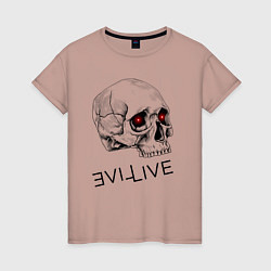 Женская футболка Evil and live