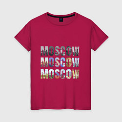 Женская футболка Moscow - Москва