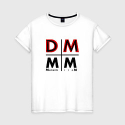 Футболка хлопковая женская Depeche Mode - Memento Mori Logo DM, цвет: белый